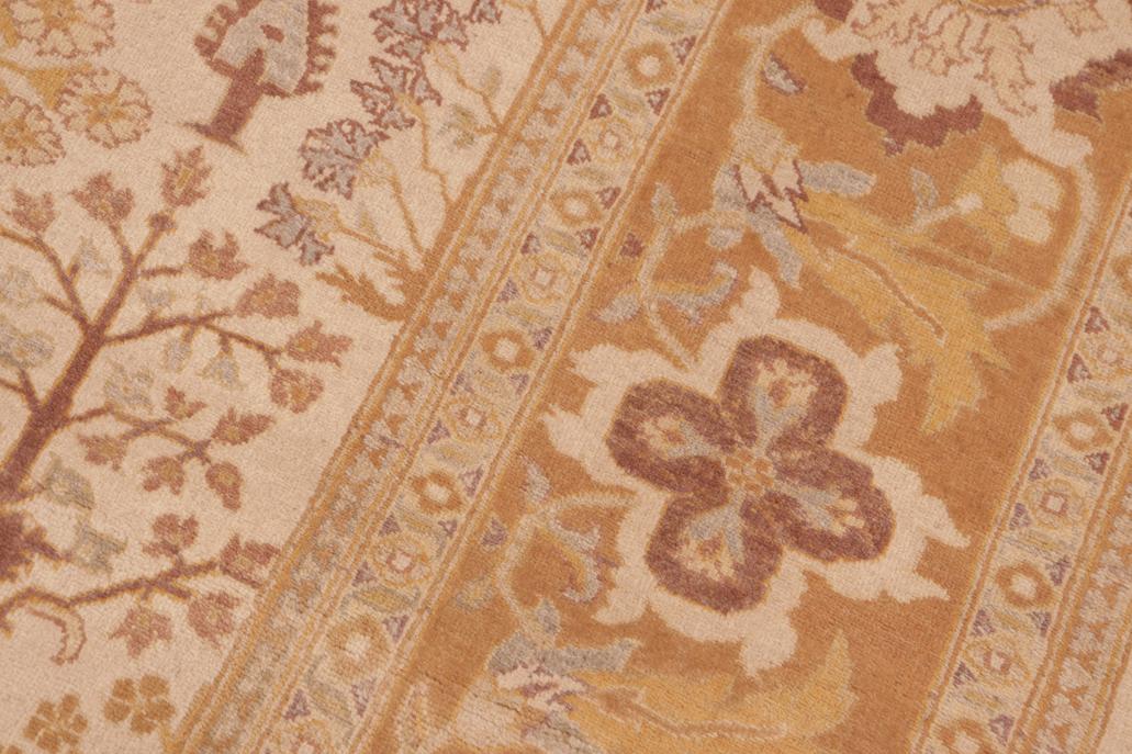 handmade Traditional Sarook Beige Orange Hand Knotted RECTANGLE 100% WOOL area rug 8'X10'