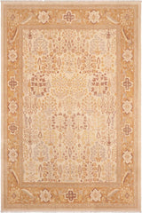 handmade Traditional Sarook Beige Orange Hand Knotted RECTANGLE 100% WOOL area rug 8'X10'