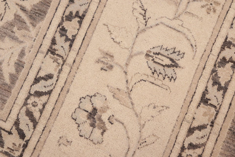 handmade Transitional Kafkaz Brown Beige Hand Knotted RECTANGLE 100% WOOL area rug 8' x 10'