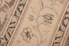 handmade Transitional Kafkaz Brown Beige Hand Knotted RECTANGLE 100% WOOL area rug 8X10