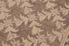 handmade Transitional Kafkaz Brown Beige Hand Knotted RECTANGLE 100% WOOL area rug 8X10