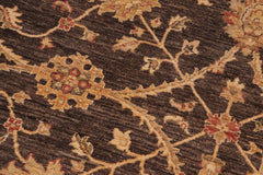 handmade Traditional Kafkaz Brown Tan Hand Knotted RECTANGLE 100% WOOL area rug 8X10