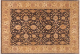 handmade Traditional Kafkaz Brown Tan Hand Knotted RECTANGLE 100% WOOL area rug 8 x 10