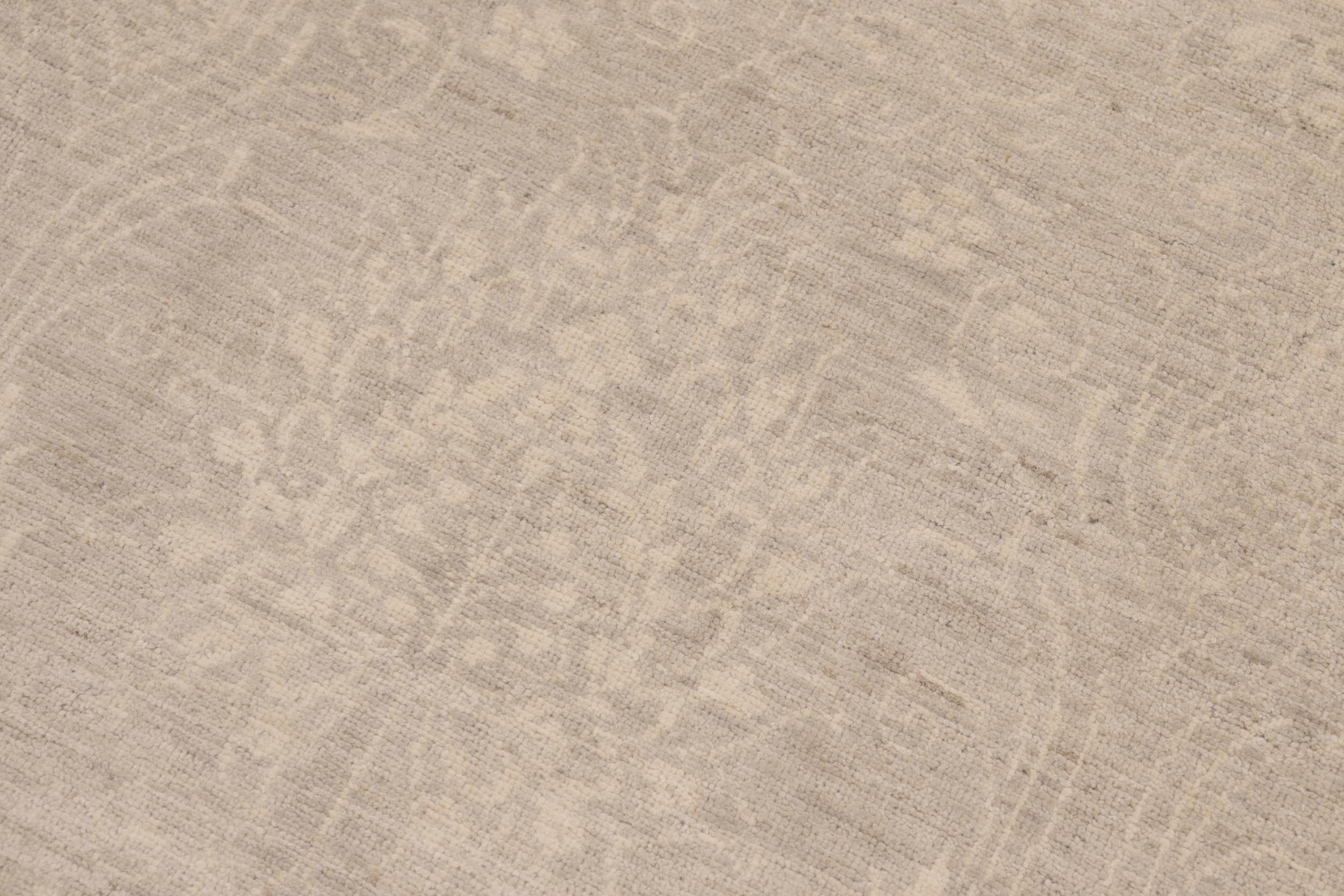 handmade Traditional Kafkaz Gray Tan Hand Knotted RECTANGLE WOOL&SILK area rug 8x10