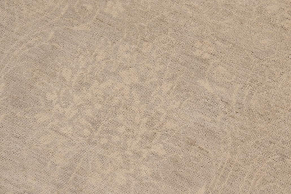 handmade Transitional Kafkaz Gray Tan Hand Knotted RECTANGLE WOOL&SILK area rug 8 x 10