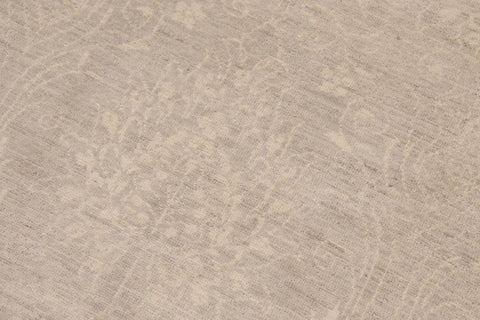 handmade Traditional Kafkaz Gray Tan Hand Knotted RECTANGLE WOOL&SILK area rug 8x10