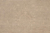 handmade Transitional Kafkaz Gray Tan Hand Knotted RECTANGLE WOOL&SILK area rug 8 x 10