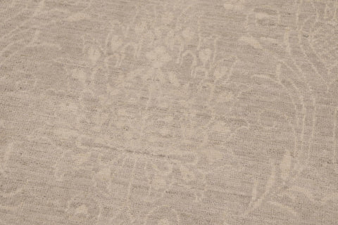 handmade Traditional Kafkaz Gray Tan Hand Knotted RECTANGLE WOOL&SILK area rug 8x10