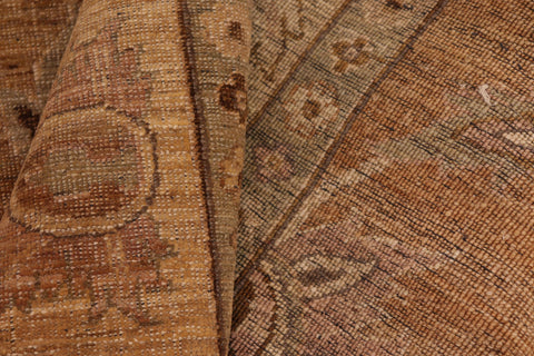 handmade Traditional Antique Copper Tan Hand Knotted RECTANGLE 100% WOOL area rug 8x9