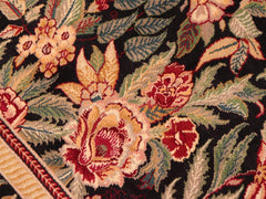 handmade Traditional Basarabian Black Red Hand Knotted RECTANGLE 100% WOOL area rug 6x9