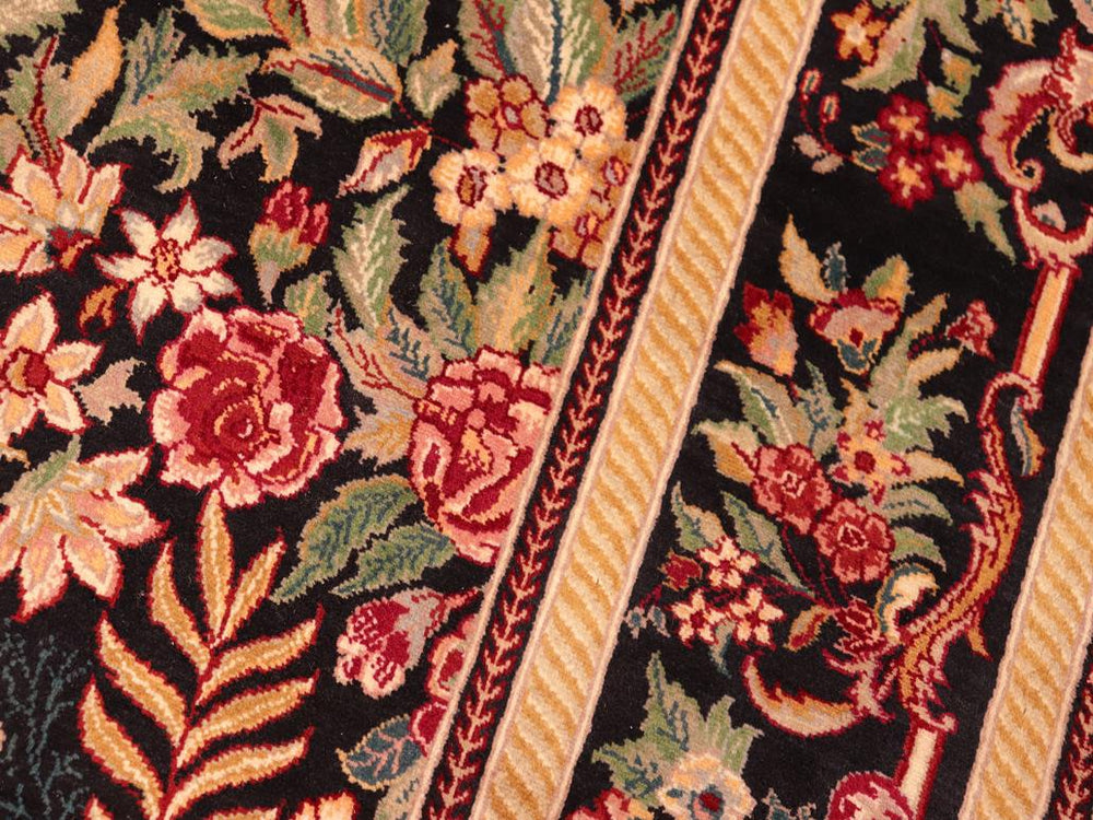 handmade Traditional Basarabian Black Red Hand Knotted RECTANGLE 100% WOOL area rug 6x9