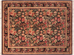 handmade Traditional Basarabian Black Red Hand Knotted RECTANGLE 100% WOOL area rug 6x9