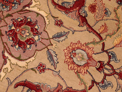 handmade Traditional Hamadan Taupe Red Hand Knotted RECTANGLE 100% WOOL area rug 6x9