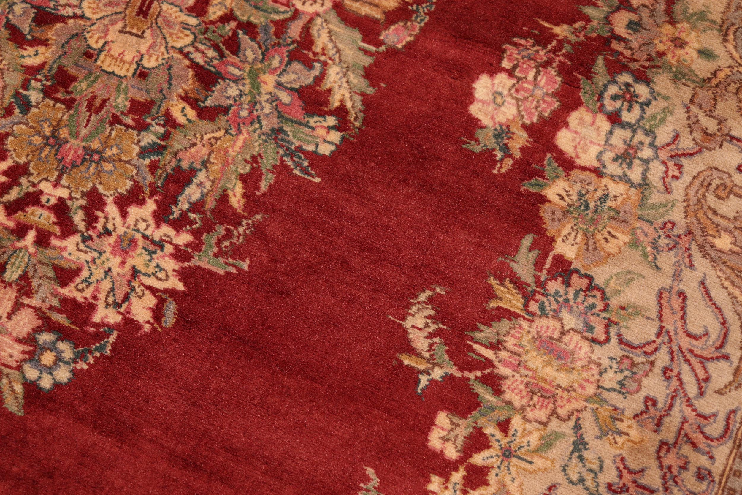 handmade Traditional Abusson Rust Taupe Hand Knotted RECTANGLE 100% WOOL area rug 6x10