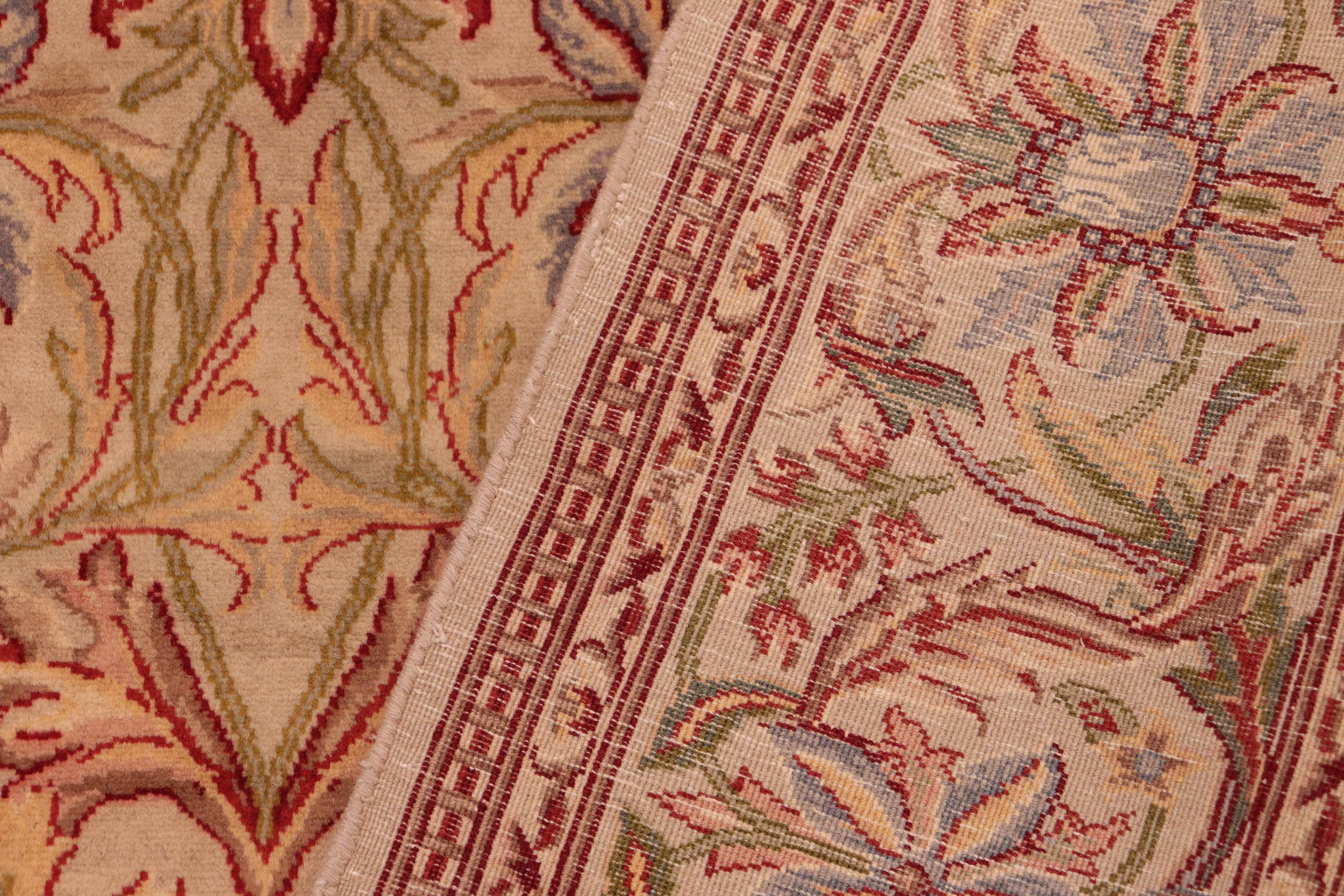 handmade Transitional Internation Taupe Rust Hand Knotted RECTANGLE 100% WOOL area rug 6x9
