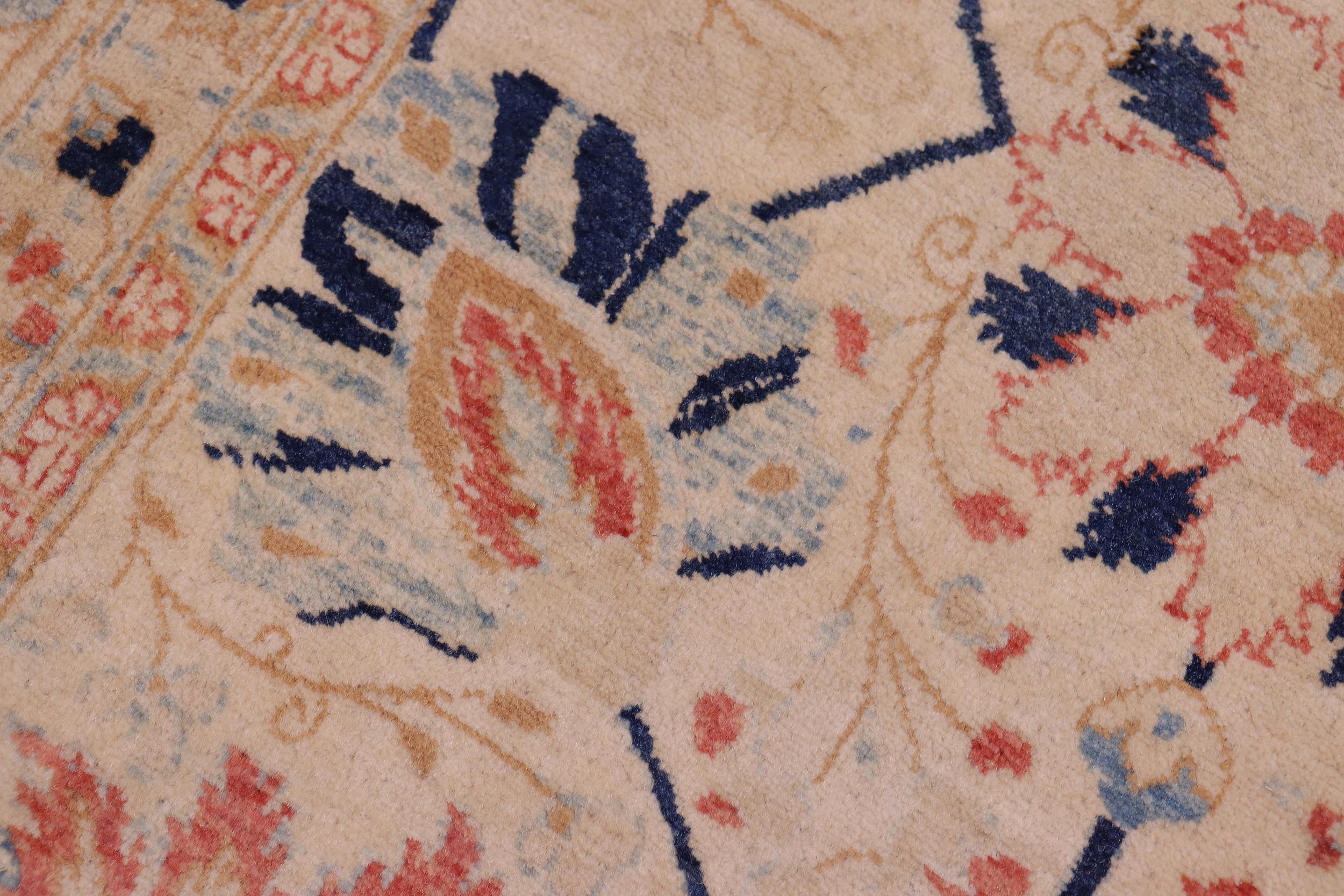 handmade Traditional Tabrizjalil Ivory Ivory Hand Knotted RECTANGLE 100% WOOL area rug 6 x 9