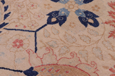 handmade Traditional Tabrizjalil Ivory Ivory Hand Knotted RECTANGLE 100% WOOL area rug 6 x 9