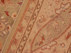 handmade Traditional Kashan Green Taupe Hand Knotted RECTANGLE 100% WOOL area rug 6x9