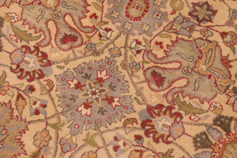 handmade Transitional Tabriz Beige Taupe Hand Knotted RECTANGLE 100% WOOL area rug 6x9