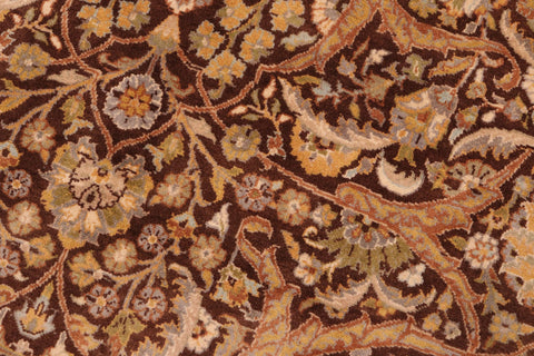 handmade Transitional Regular Brown Taupe Hand Knotted RECTANGLE 100% WOOL area rug 6x9