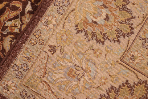 handmade Transitional Regular Brown Taupe Hand Knotted RECTANGLE 100% WOOL area rug 6x9