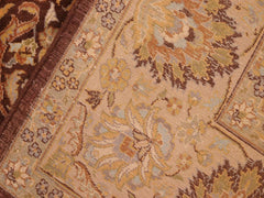 handmade Traditional Regular Brown Taupe Hand Knotted RECTANGLE 100% WOOL area rug 6x9