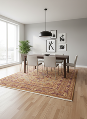 Heritage Fallon Brown/Gold Wool Rug - 6'1''X8'11''