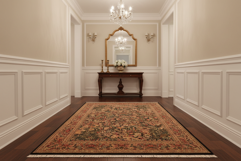 handmade Transitional Inkalab Black Beige Hand Knotted RECTANGLE 100% WOOL area rug 6x9