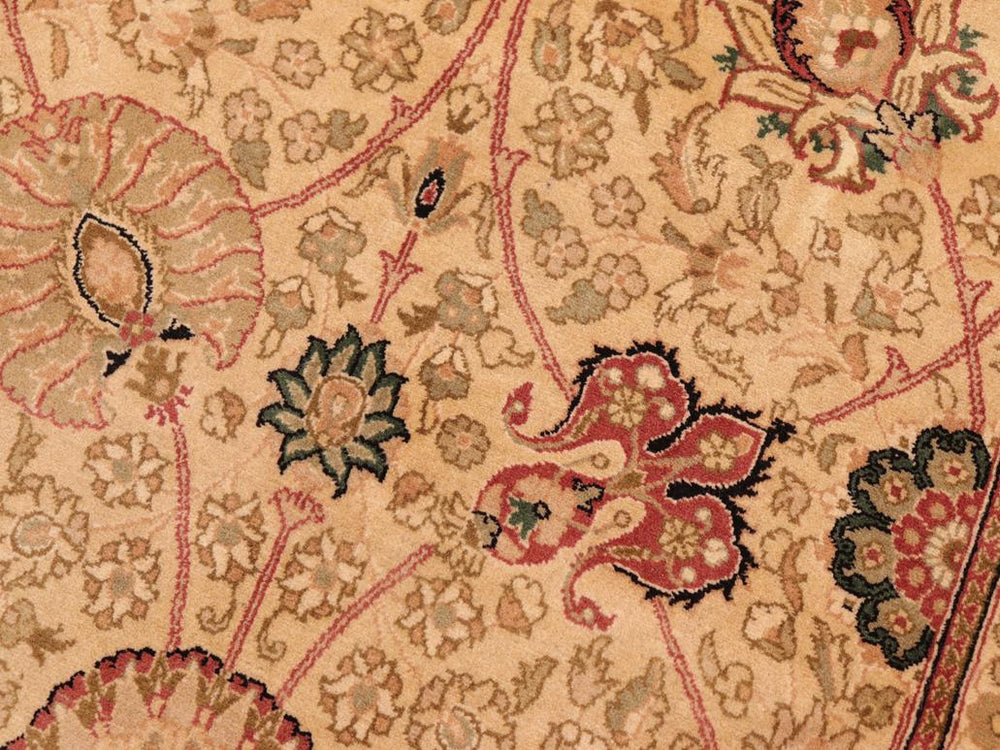 handmade Traditional New Mubashe Beige Black Hand Knotted RECTANGLE 100% WOOL area rug 6x9