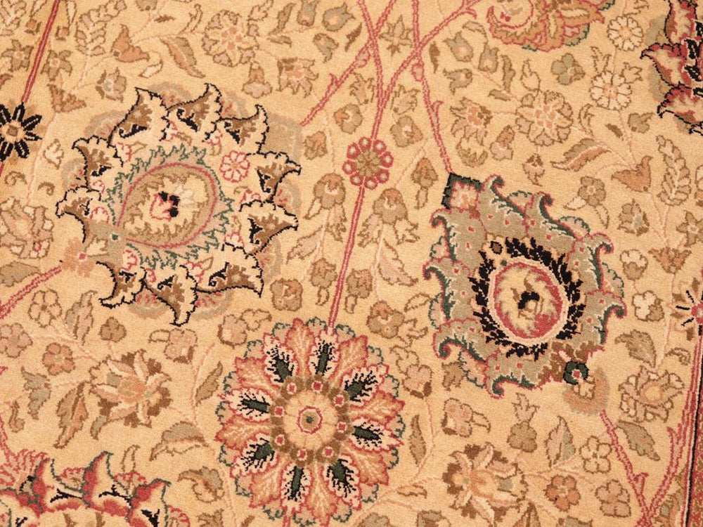 handmade Traditional New Mubashe Beige Black Hand Knotted RECTANGLE 100% WOOL area rug 6x9