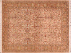 handmade Traditional Tabriz Taupe Brown Hand Knotted RECTANGLE 100% WOOL area rug 6x9