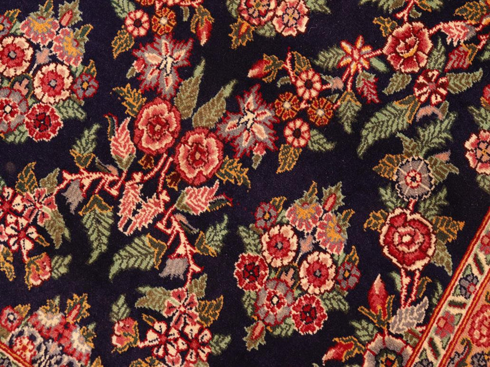 handmade Traditional Gulab Blue Ivory Hand Knotted RECTANGLE 100% WOOL area rug 6x9