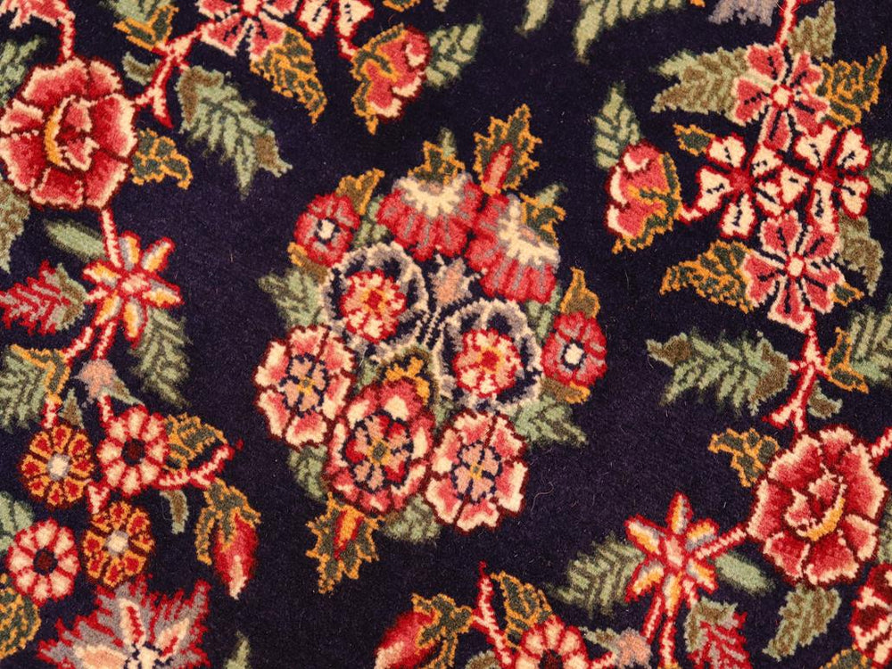 handmade Traditional Gulab Blue Ivory Hand Knotted RECTANGLE 100% WOOL area rug 6x9