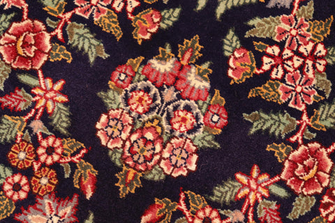 handmade Transitional Gulab Blue Ivory Hand Knotted RECTANGLE 100% WOOL area rug 6x9