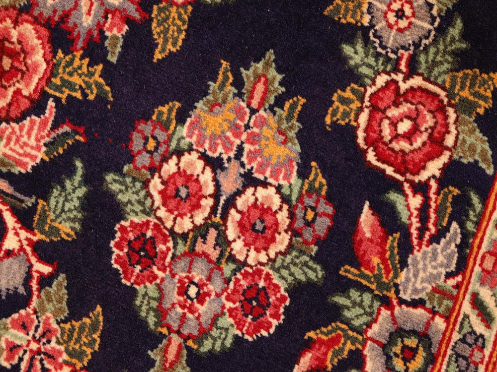 handmade Traditional Gulab Blue Ivory Hand Knotted RECTANGLE 100% WOOL area rug 6x9