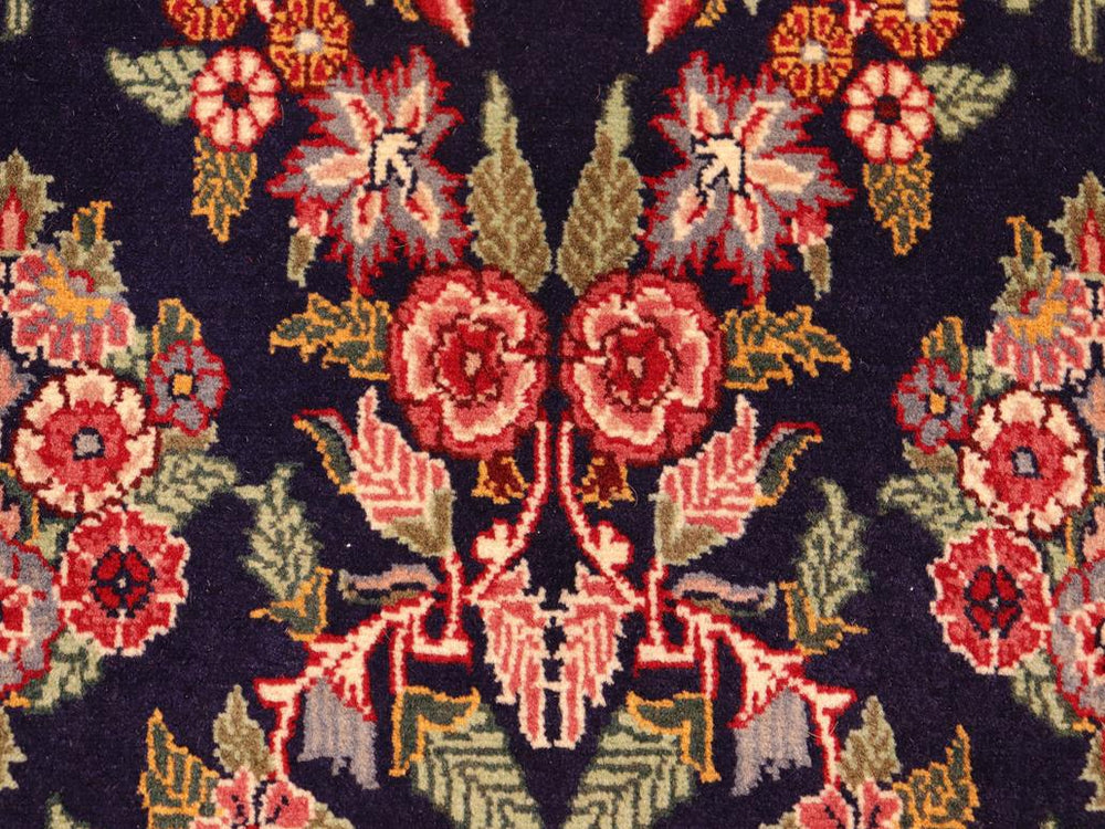 handmade Traditional Gulab Blue Ivory Hand Knotted RECTANGLE 100% WOOL area rug 6x9