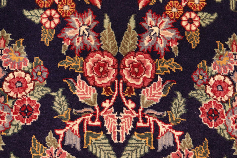 handmade Transitional Gulab Blue Ivory Hand Knotted RECTANGLE 100% WOOL area rug 6x9