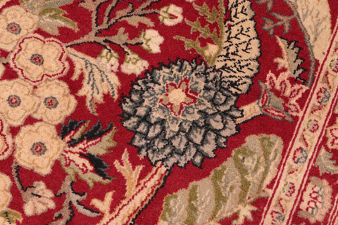 handmade Traditional Nagi Red Beige Hand Knotted RECTANGLE 100% WOOL area rug 6x9