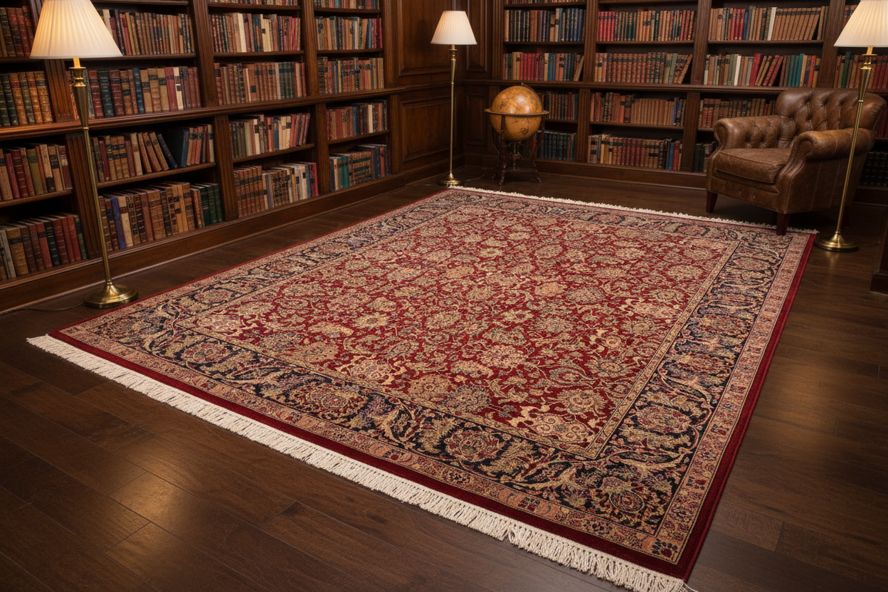 handmade Traditional Agra Red Blue Hand Knotted RECTANGLE 100% WOOL area rug 6x9