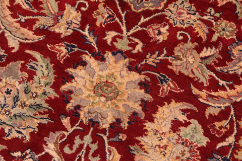 handmade Traditional Agra Red Blue Hand Knotted RECTANGLE 100% WOOL area rug 6x9