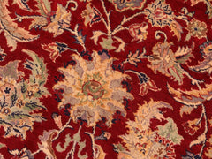 handmade Traditional Agra Red Blue Hand Knotted RECTANGLE 100% WOOL area rug 6x9