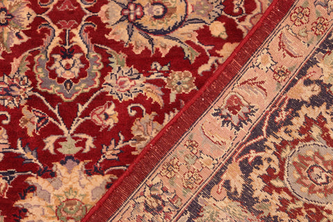 handmade Traditional Agra Red Blue Hand Knotted RECTANGLE 100% WOOL area rug 6x9