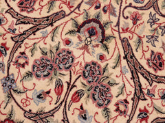 handmade Traditional Tabriz Beige Pink Hand Knotted RECTANGLE 100% WOOL area rug 8x11