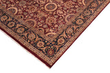 Vintage Agra Tabriz Septembe Aubergine/Blue Wool Rug - 8'2'' x 9'11''