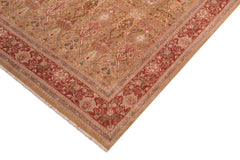 Antique Idell Green/Rust Wool Rug - 8'2''X9'6''