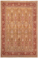 Traditional Mujahid Idell Green Rust Hand Knotted Area rugs 8X11