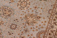 handmade Traditional Design Lt. Blue Tan Hand Knotted RECTANGLE 100% WOOL area rug 8'X10'