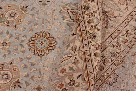 handmade Traditional Design Lt. Blue Tan Hand Knotted RECTANGLE 100% WOOL area rug 8'X10'