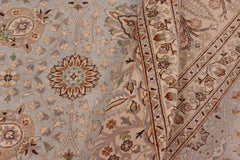 handmade Traditional Design Lt. Blue Tan Hand Knotted RECTANGLE 100% WOOL area rug 8'X10'