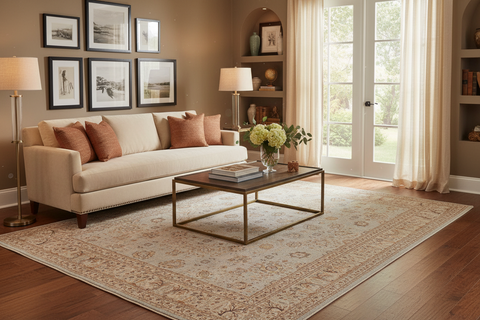 Turkish Knotted Istanbul Sarai Blue/Tan Wool Rug - 8'3''X10'1''